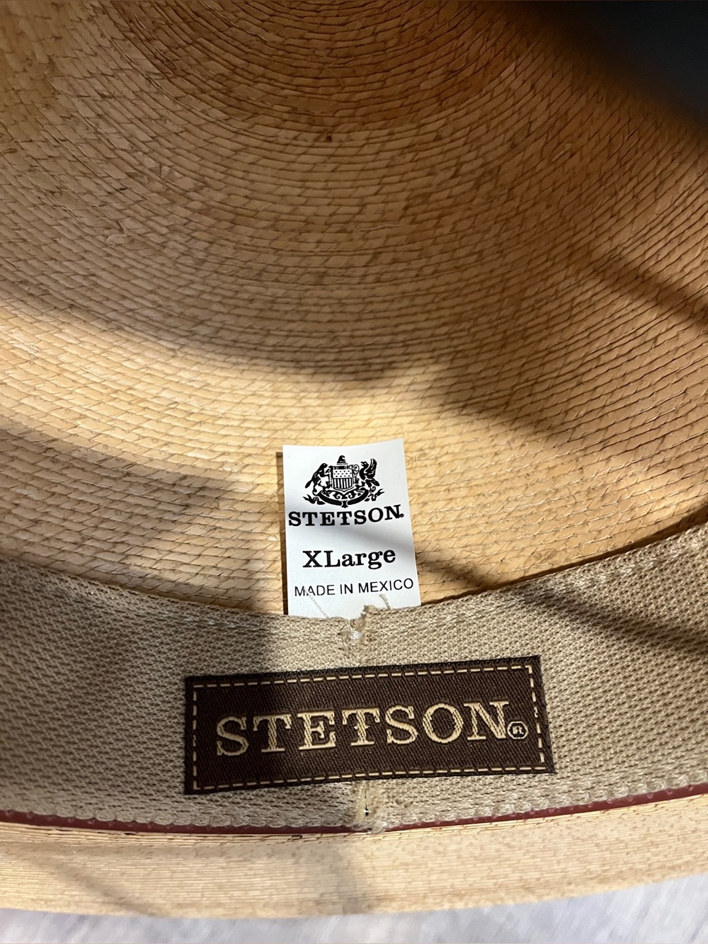 Stetson Bryce Cowboy Hat, Gus Style, Mexican Palm Straw, XL - Picture 4 of 4